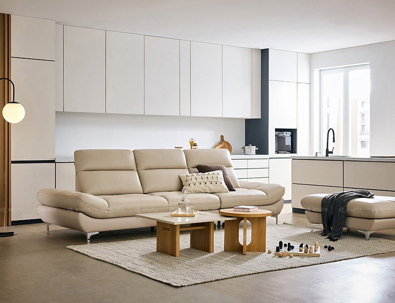 Ghế sofa văng da 3 chỗ phòng khách E104