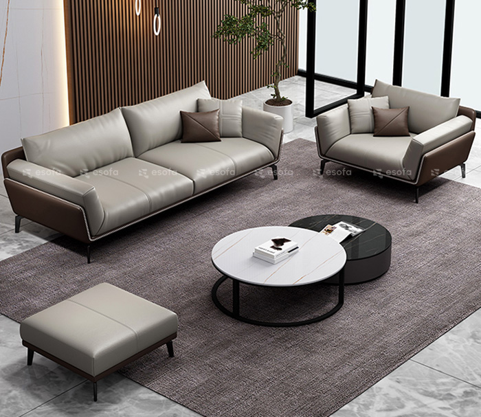 Bộ bàn ghế sofa da phòng khách E513