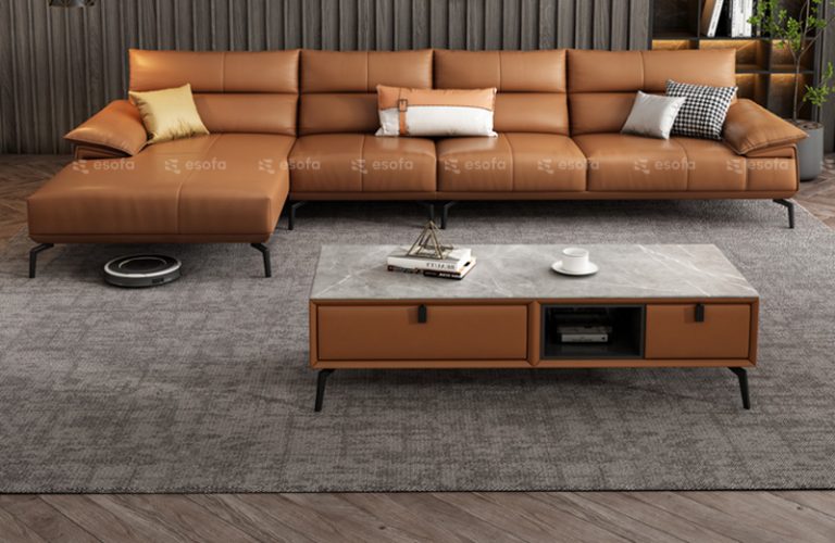 Ghế sofa góc phòng khách lớn - E508 bền đẹp, thu hút