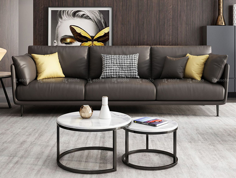 Ghế sofa văng da phòng khách 3 chỗ E502