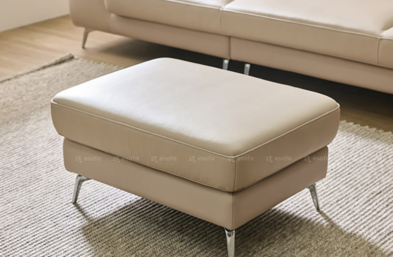 Đôn ghép ghế sofa màu trắng kem E106