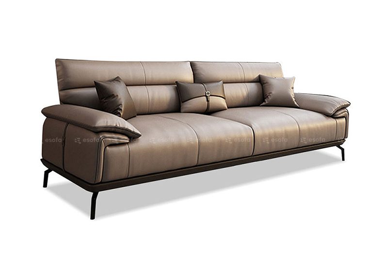 Ghế sofa văng da 2 chỗ phòng khách hiện đại E114