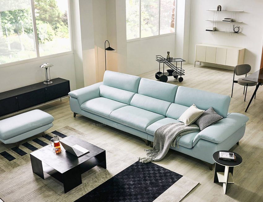 Ghế sofa văng da phòng khách lớn E19