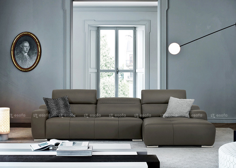 Ghế sofa da tựa gật gù phòng khách E516