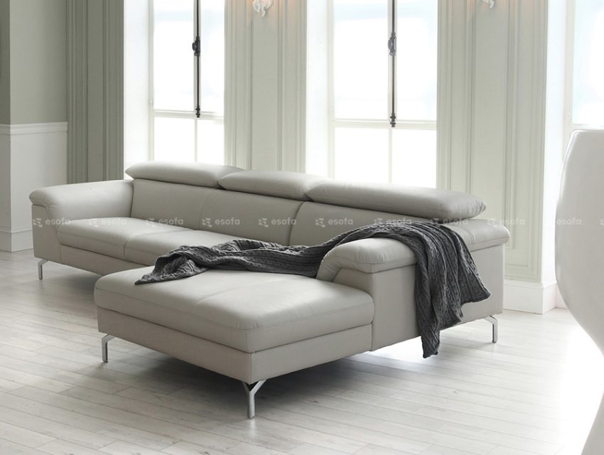 Ghế sofa góc da tựa gật gù 3 chỗ E517