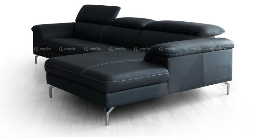 Ghế sofa góc da tựa gật gù phòng khách E517