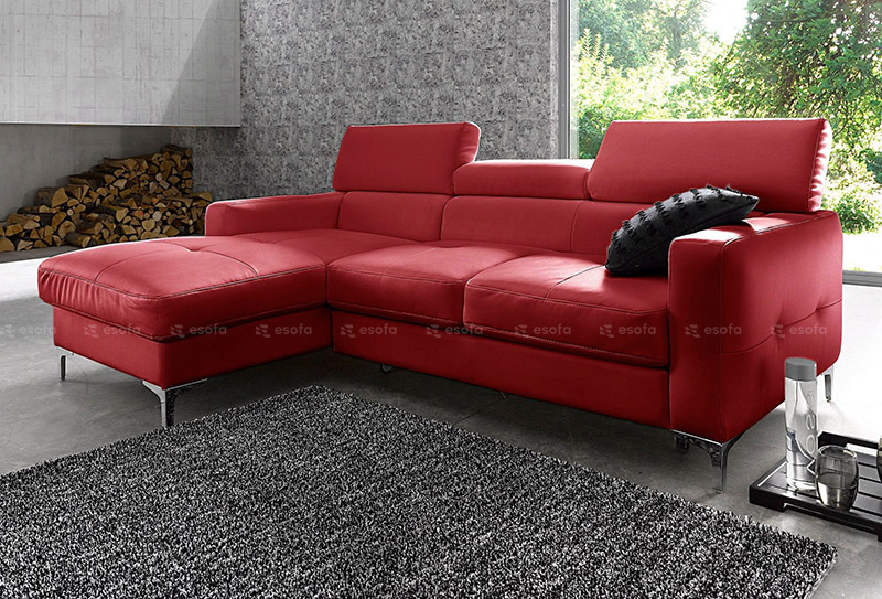 Ghế sofa góc tựa gật gù màu đỏ - E527