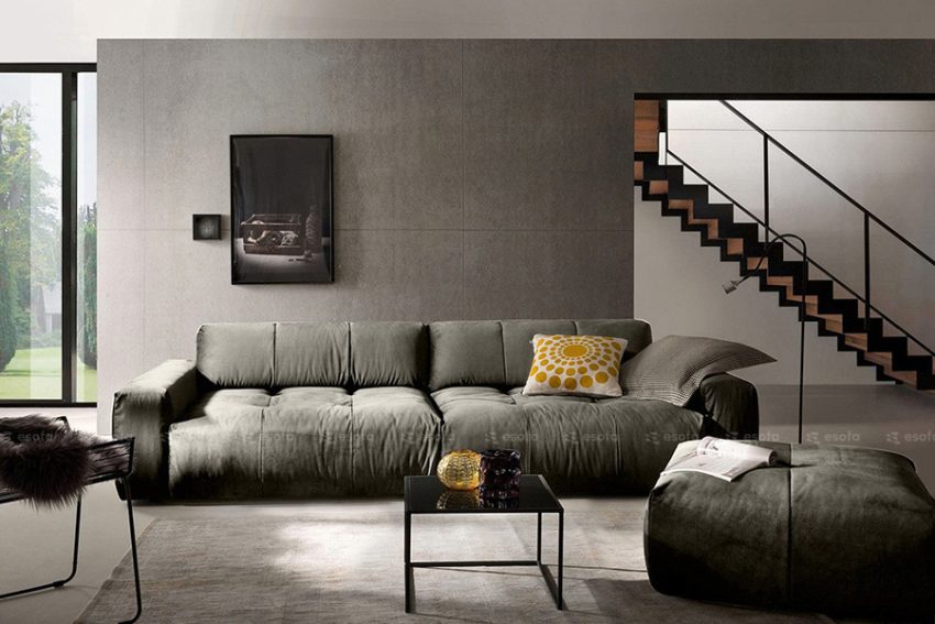 Ghế sofa văng nỉ 2 chỗ hiện đại - E548