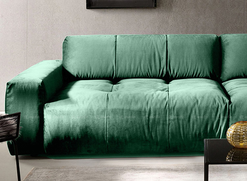 Ghế sofa văng nỉ 2 chỗ màu xanh lục E548