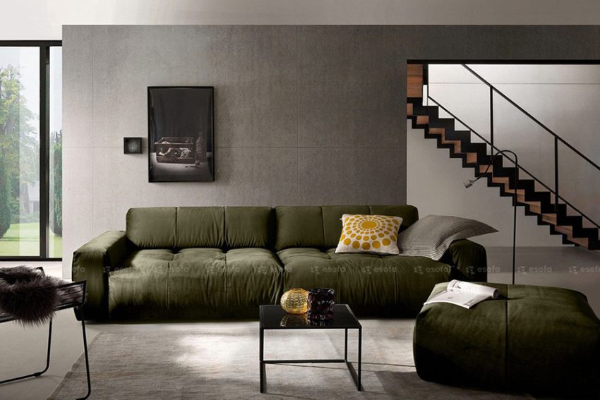 Ghế sofa văng phòng khách hiện đại E548