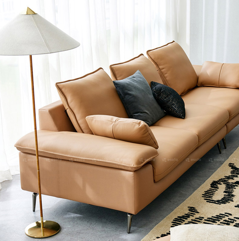 Ghế sofa văng phòng khách màu nâu E550