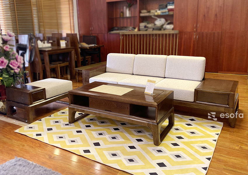 Sofa góc 3 chỗ nỉ hiện đại