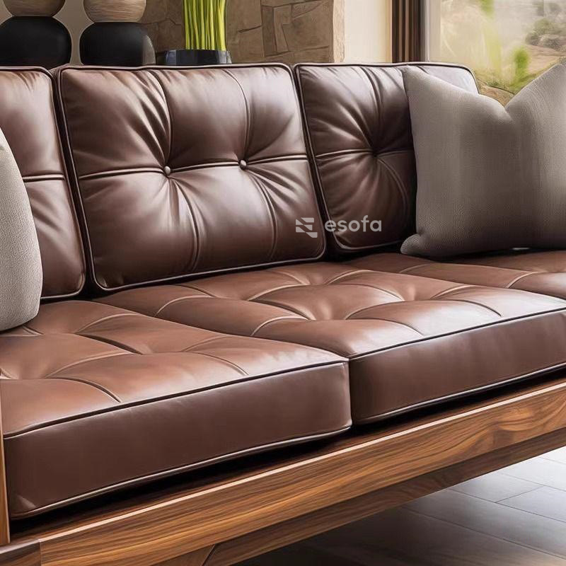 Sofa văng gỗ nỉ hiện đại EH17
