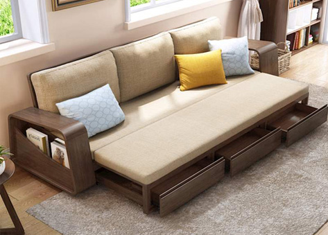Sofa giường hiện đại gỗ sồi G02