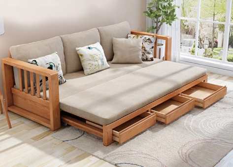 Sofa gỗ giường hiện đại G01