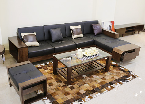 Sofa gỗ góc sang trọng EH14
