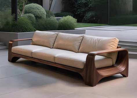 Sofa văng gỗ cao cấp phòng khách EH18