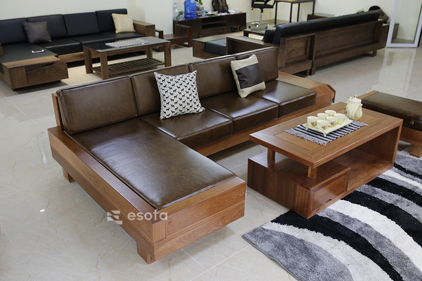 Sofa góc gỗ EH11