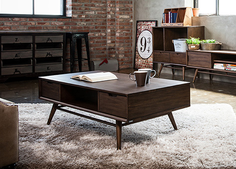 Bàn trà chân gỗ tròn thon vát vững chãi EB37