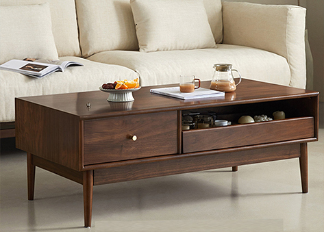 Bàn trà gỗ tự nhiên vân sáng sang trọng EB06