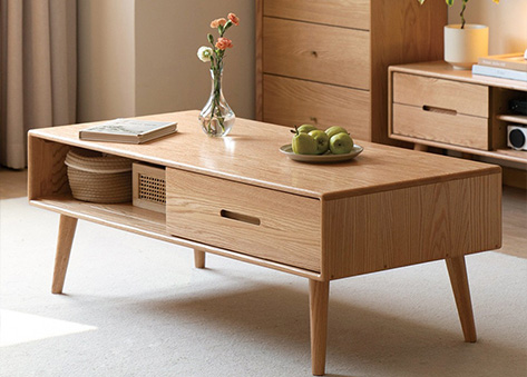 Bàn trà hình khối hộp hiện đại phong cách Japandi EB63