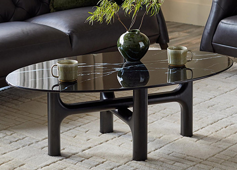 Bàn trà mặt phẳng bo cạnh thanh lịch EB27