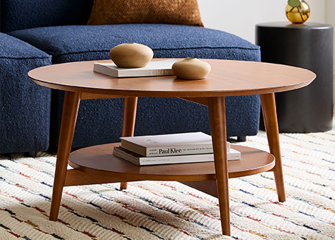 Bàn trà kết cấu chân trụ lớn hiện đại EB09