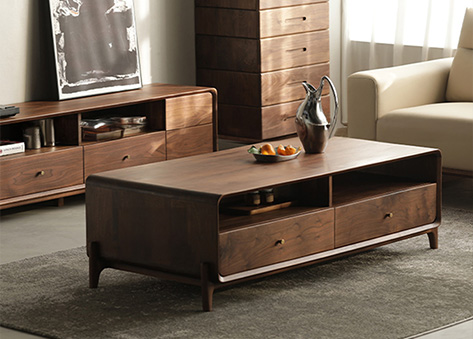 Bàn trà tích hợp ngăn kéo đôi EB01