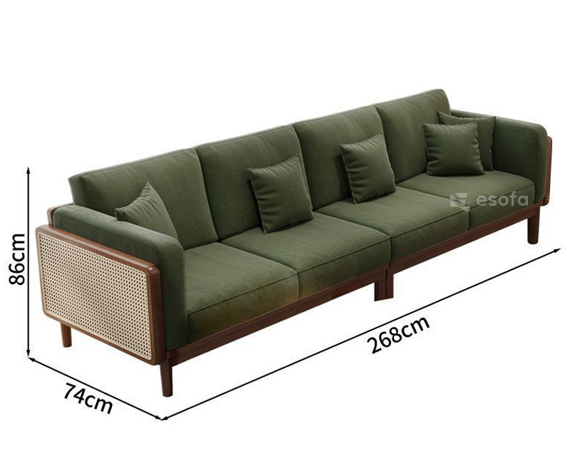 Sofa văng 4 tựa trẻ trung E308