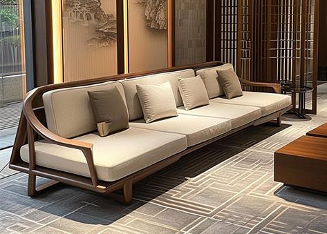 Sofa văng nệm trắng kem thanh lịch E300