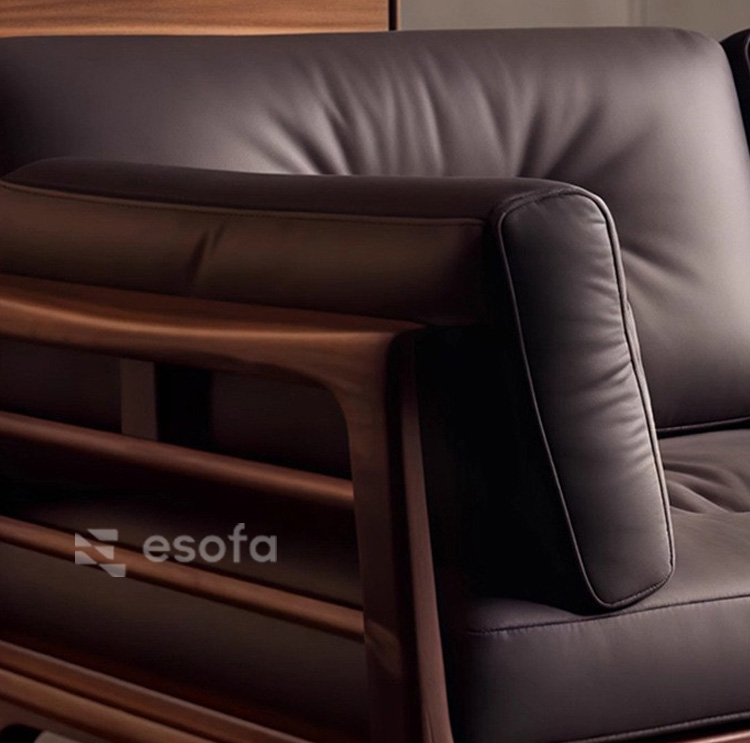 Sofa văng tay vịn bo cong E299
