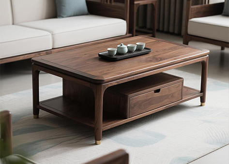 Bàn trà chân đồng sang trọng phong cách quý tộc EB47