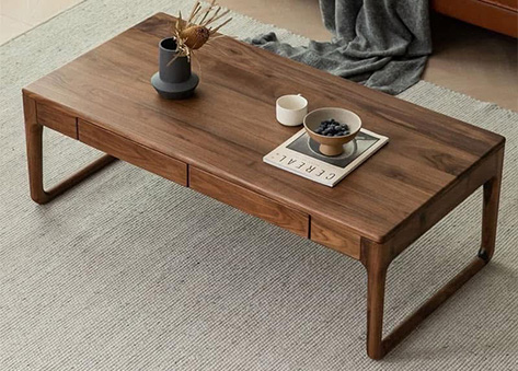 Bàn trà chân U bo cong thanh thoát EB24