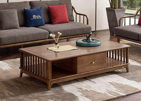 Bàn trà lưu trữ đa năng với kệ dưới thông thoáng EB51