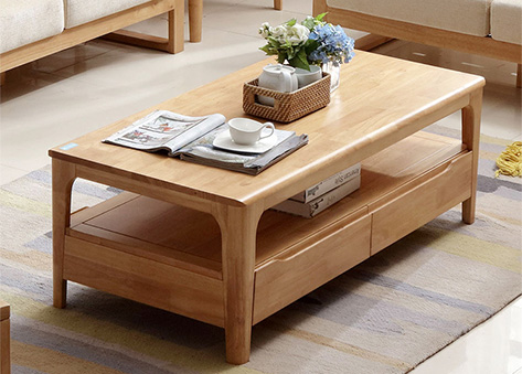 Bàn trà mộc bản đường nét gọn gàng EB50