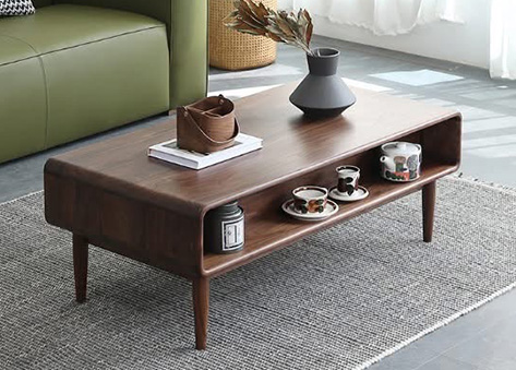 Bàn trà ngăn kéo đan mây EB21