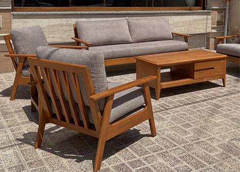 Sofa văng chân gỗ thanh lịch E296