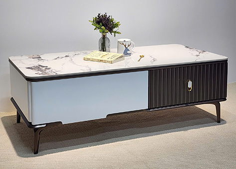 Bàn trà chân sắt sơn tĩnh điện dáng cao thanh thoát EBC30