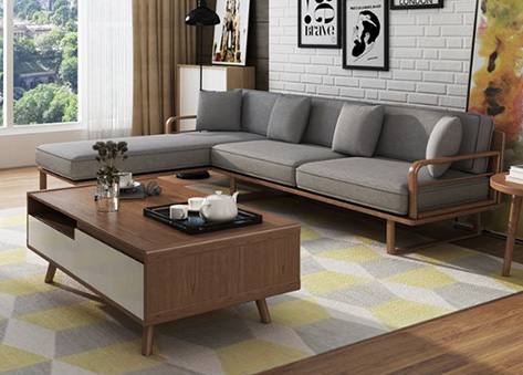 Bàn trà ngăn kéo tay nắm âm tinh tế phong cách tối giản EBC08