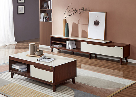 Bàn trà tích hợp hộc kệ hở thông minh hai tầng EBC13