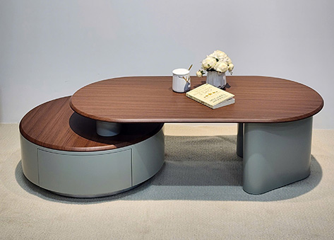 Bàn trà tròn thiết kế lồng ghép thông minh phong cách hiện đại EBC25