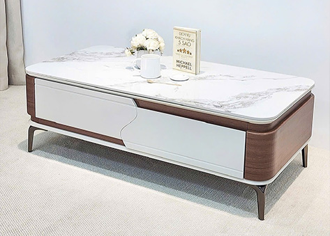 Bàn trà thiết kế bo góc tròn mềm mại phong cách hiện đại EBC50