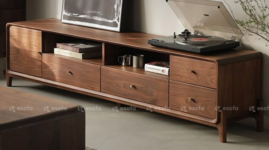 Chân kệ thiết kế gọn và chắc chắn 