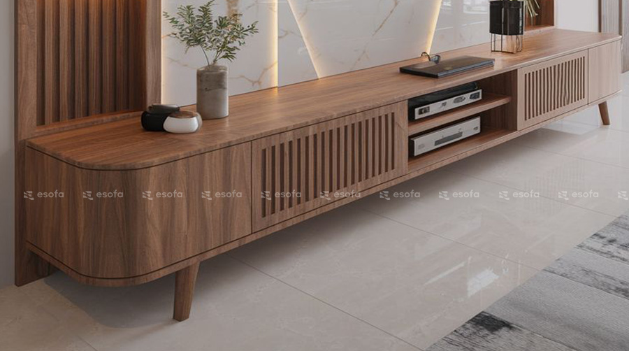 Kệ dài với phần đầu bo cong 