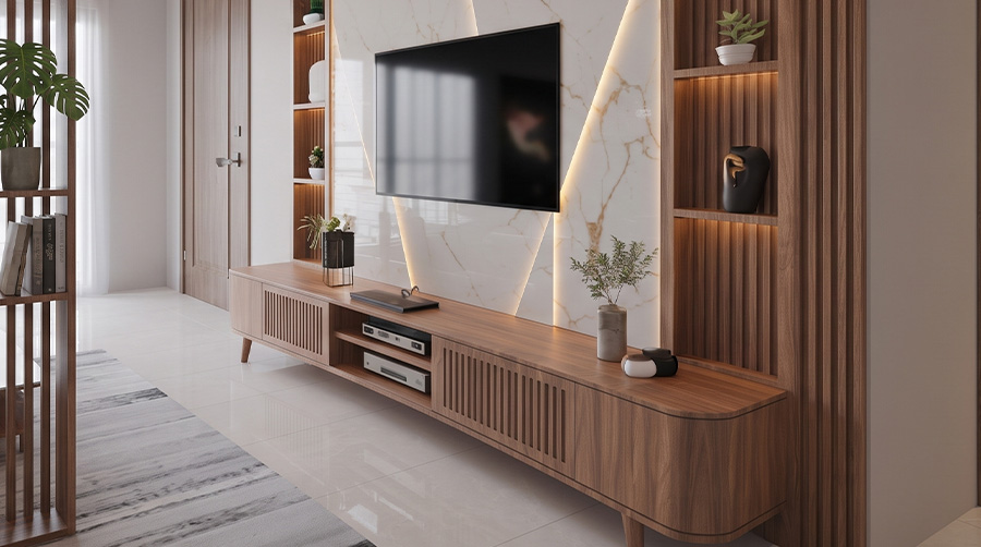 Kết hợp tủ kín và khoang mở 